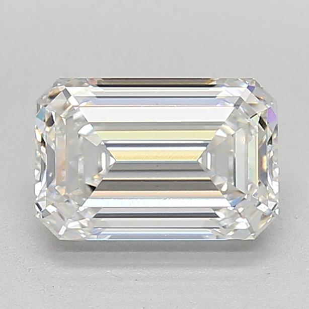 2.06 Carat Emerald Lab Diamond with  Cut Diamond in 14KT  view 1
