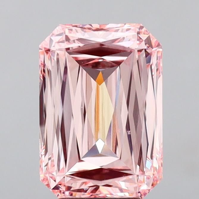 5.02 Carat Radiant Lab Diamond with  Cut Diamond in 14KT  view 1
