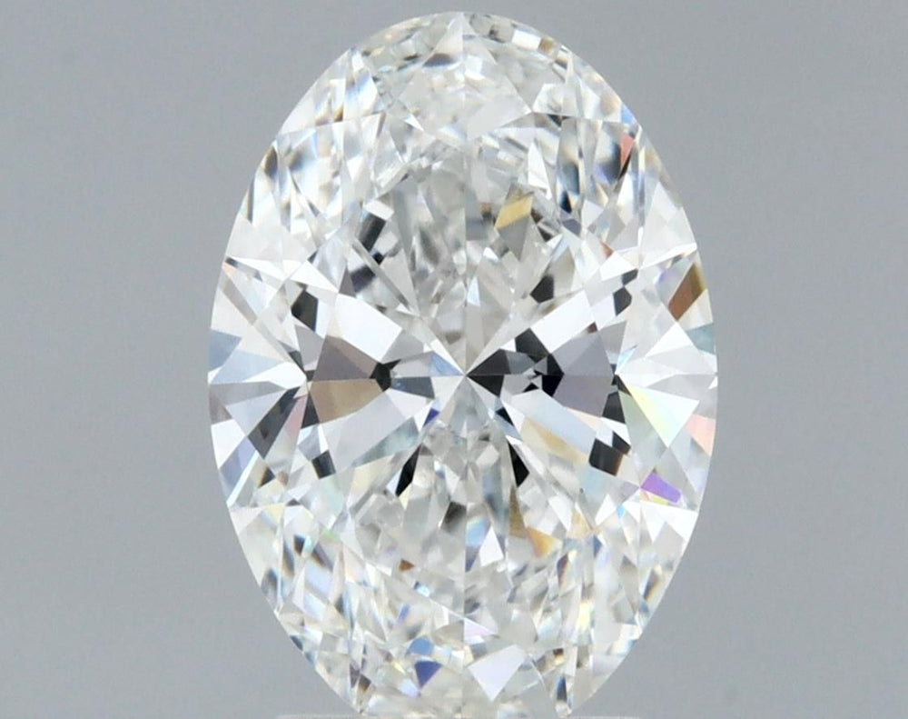 2.6 Carat Oval Lab Diamond with  Cut Diamond in 14KT  view 1
