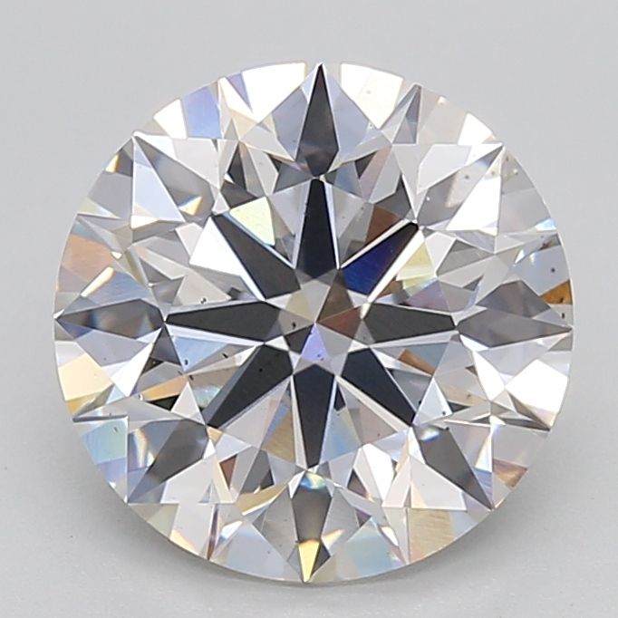 4.65 Carat Round Lab Diamond with  Cut Diamond in 14KT  view 1
