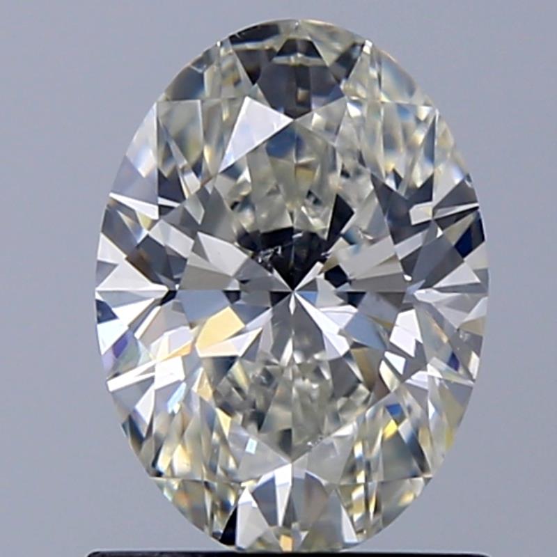 1.0 Carat Oval Natural Diamond with  Cut Diamond in 14KT  view 1
