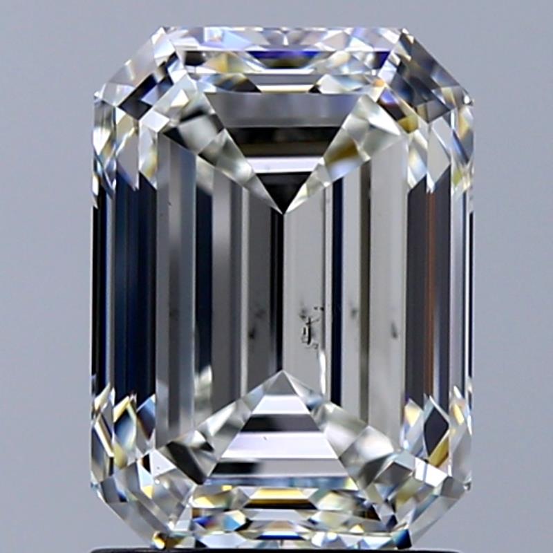 2.0 Carat Emerald Natural Diamond with  Cut Diamond in 14KT  view 1
