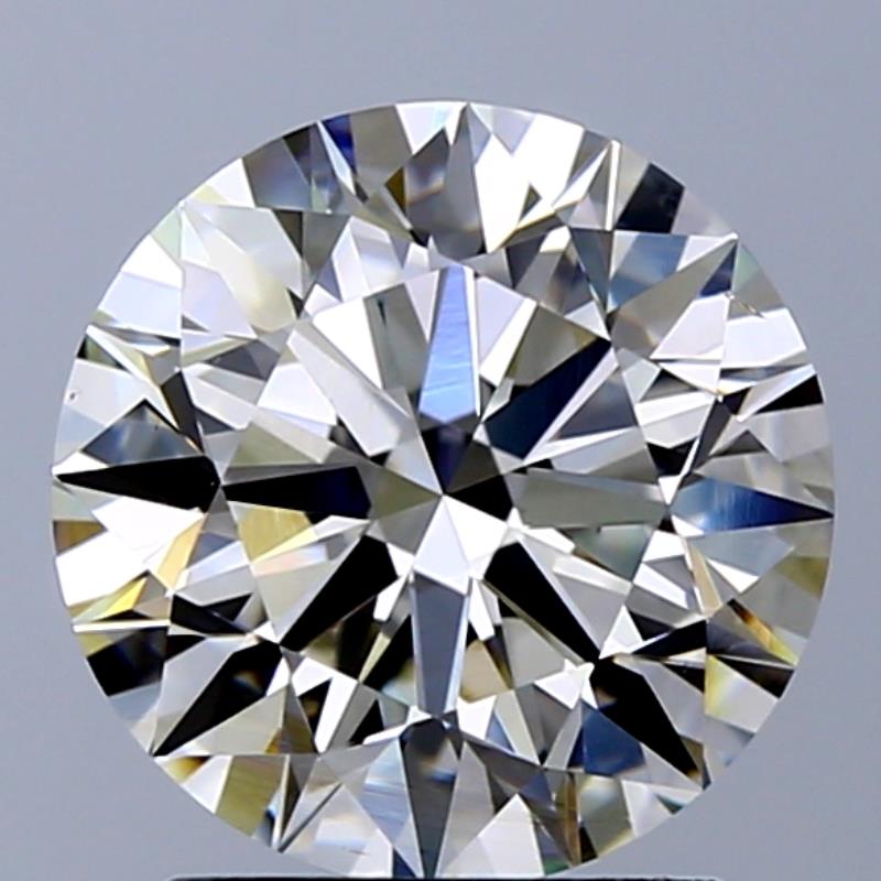 2.11 Carat Round Natural Diamond with  Cut Diamond in 14KT  view 1
