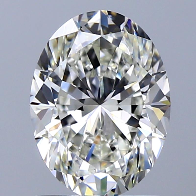 1.5 Carat Oval Natural Diamond with  Cut Diamond in 14KT  view 1
