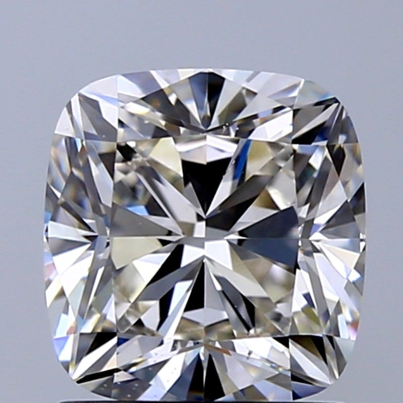 1.5 Carat Cushion Natural Diamond with  Cut Diamond in 14KT  view 1
