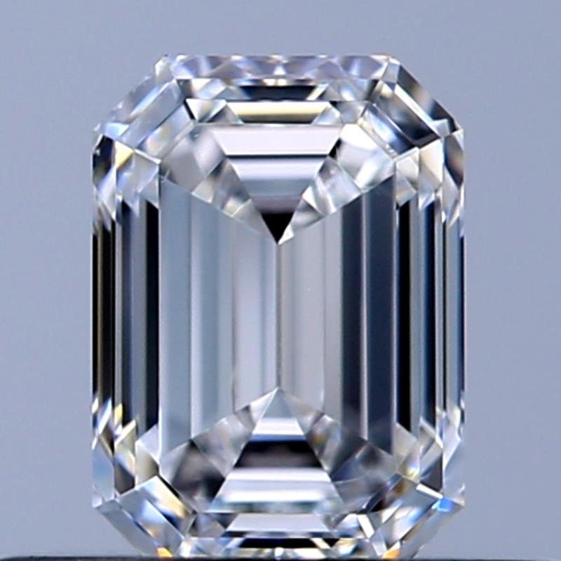 0.5 Carat Emerald Natural Diamond with  Cut Diamond in 14KT  view 1

