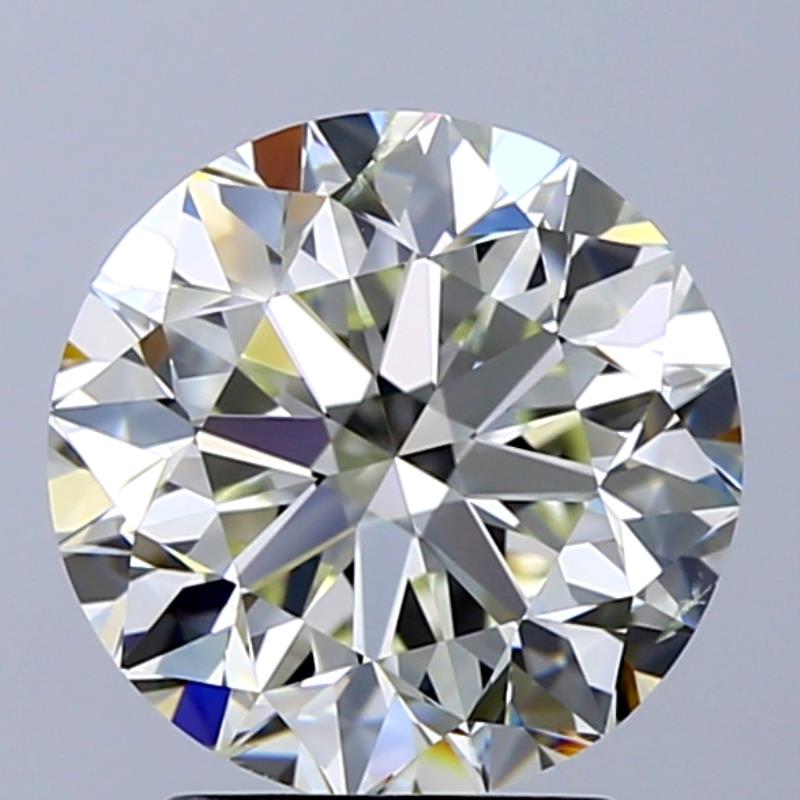 3.0 Carat Round Natural Diamond with  Cut Diamond in 14KT  view 1

