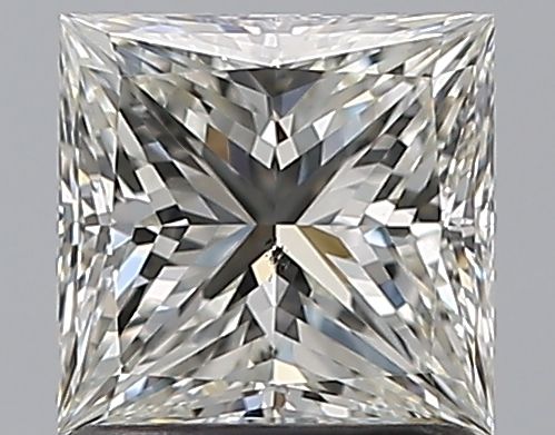 1.21 Carat Princess Natural Diamond with  Cut Diamond in 14KT  view 1
