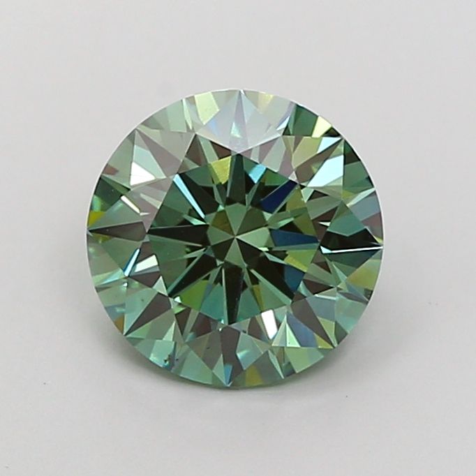 2.55 Carat Round Lab Diamond with  Cut Diamond in 14KT  view 1
