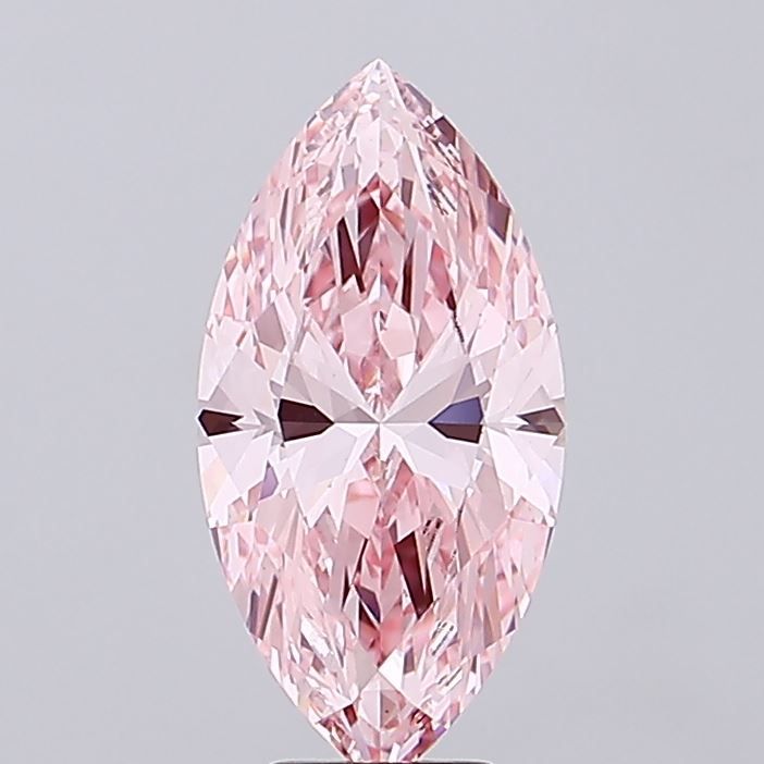 6.07 Carat Marquise Lab Diamond with  Cut Diamond in 14KT  view 1
