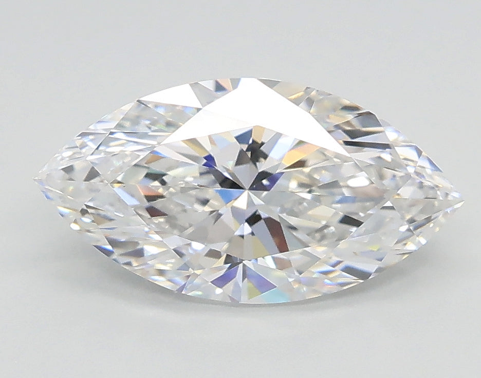 1.5 Carat Marquise Lab Diamond with  Cut Diamond in 14KT  view 1
