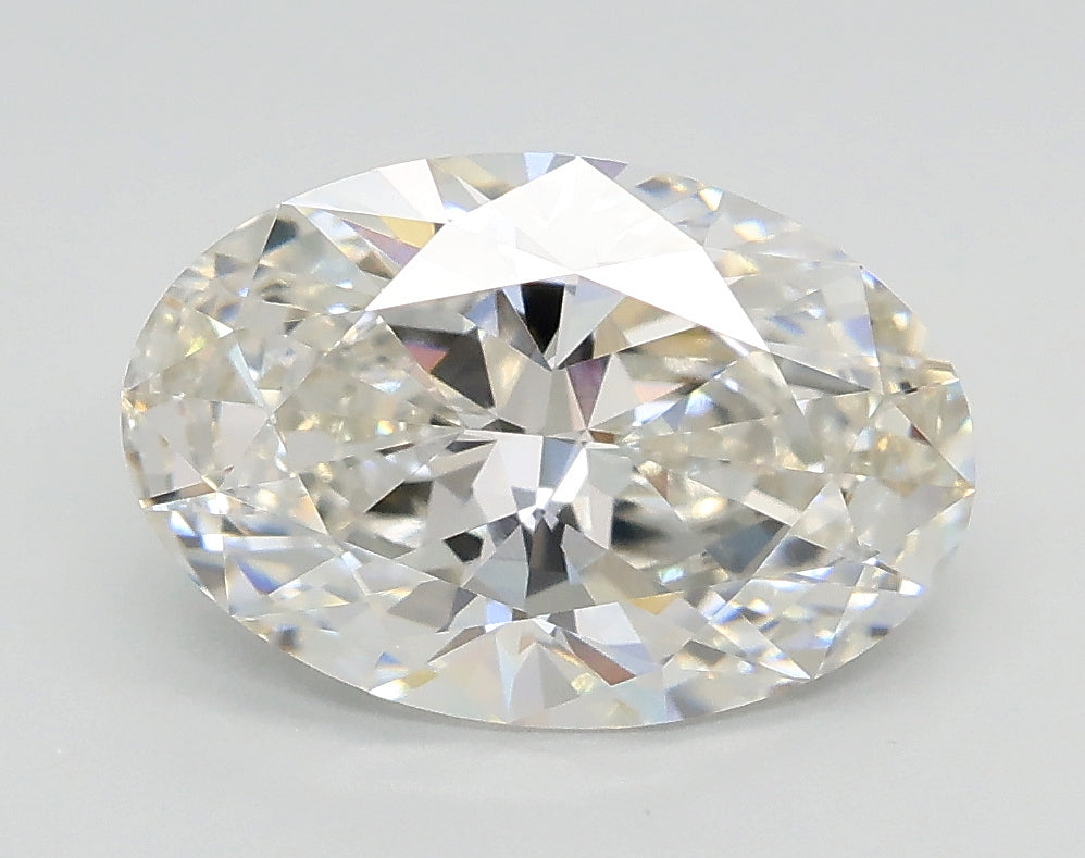 2.07 Carat Oval Lab Diamond with  Cut Diamond in 14KT  view 1
