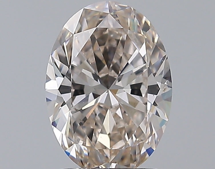1.7 Carat Oval Natural Diamond with  Cut Diamond in 14KT  view 1
