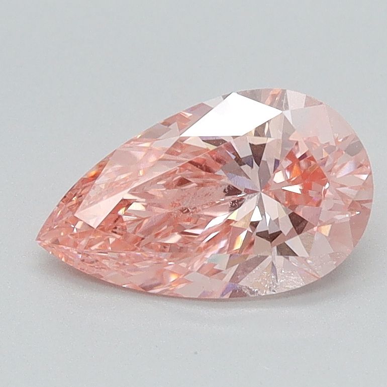 1.0 Carat Pear Lab Diamond with  Cut Diamond in 14KT  view 1
