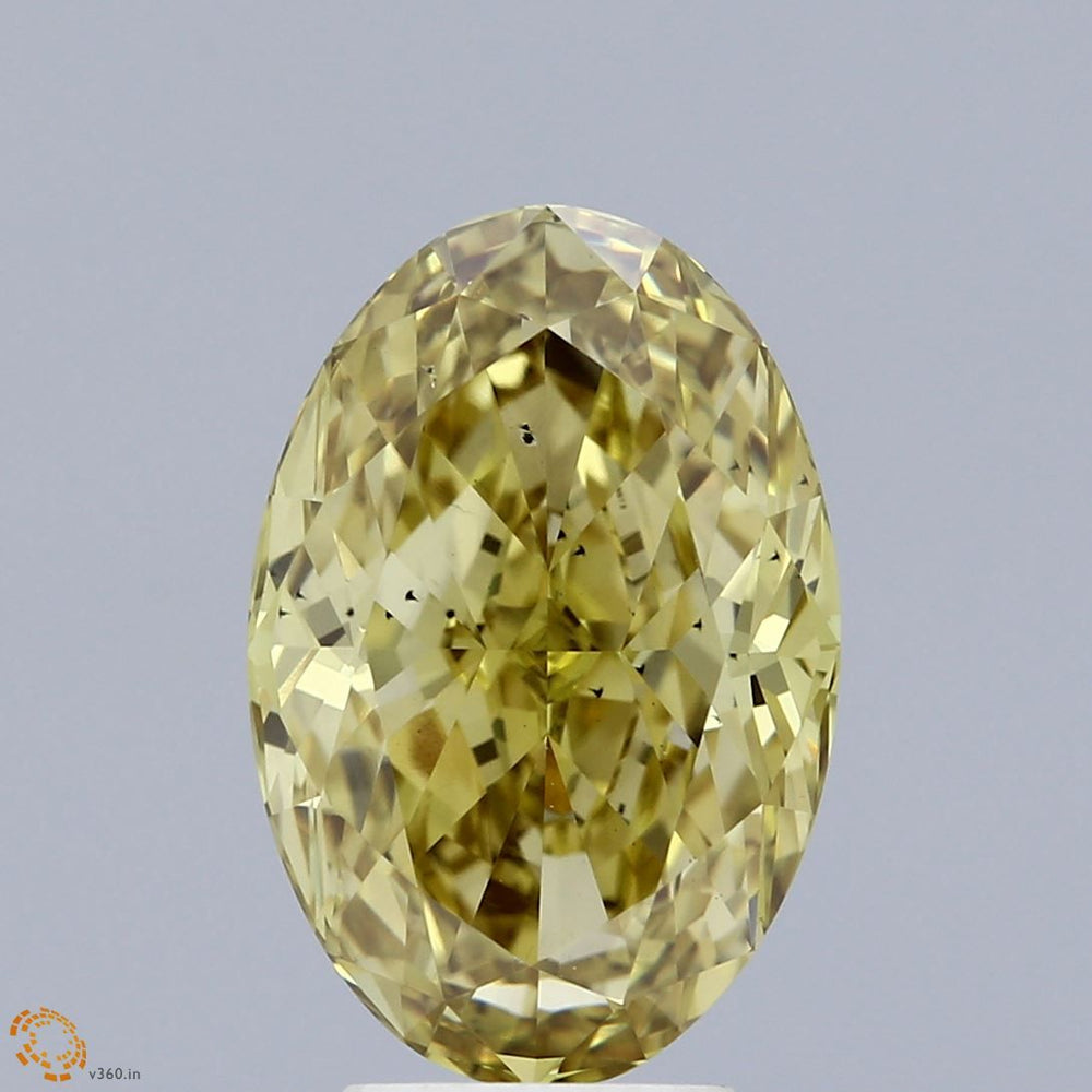 5.01 Carat Oval Lab Diamond with  Cut Diamond in 14KT  view 1
