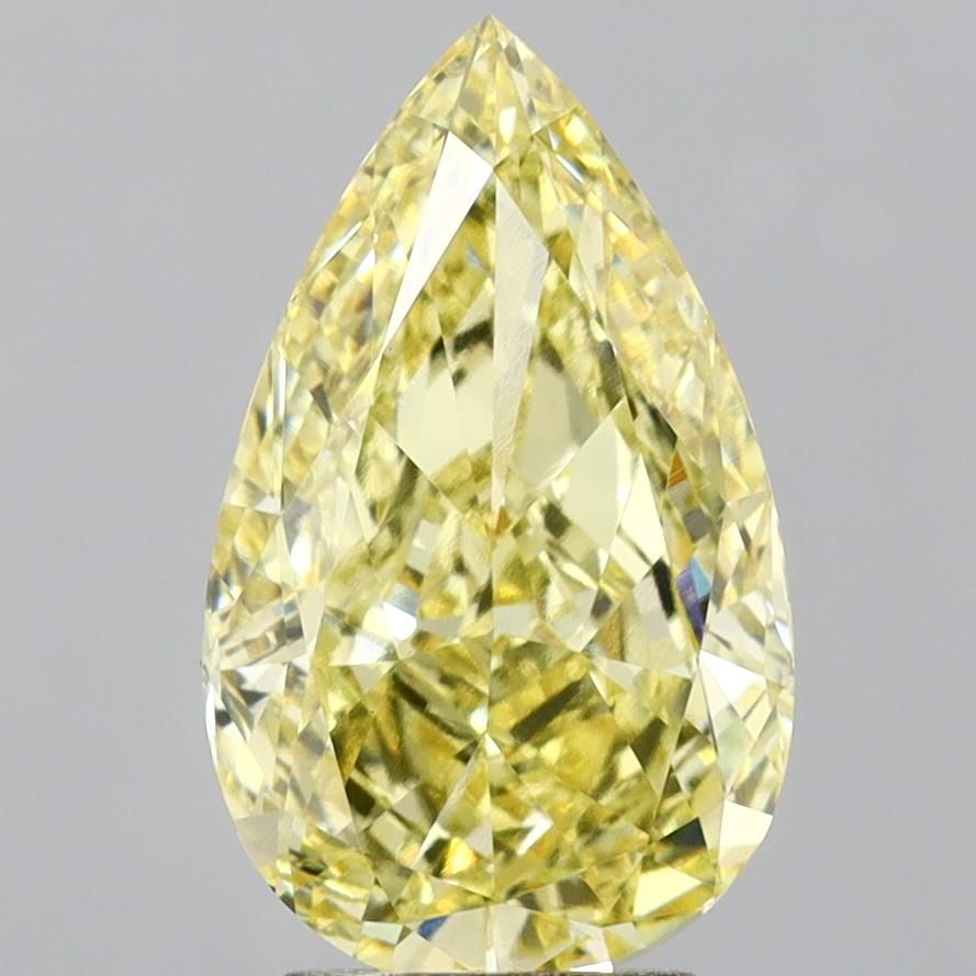 4.02 Carat Pear Lab Diamond with  Cut Diamond in 14KT  view 1
