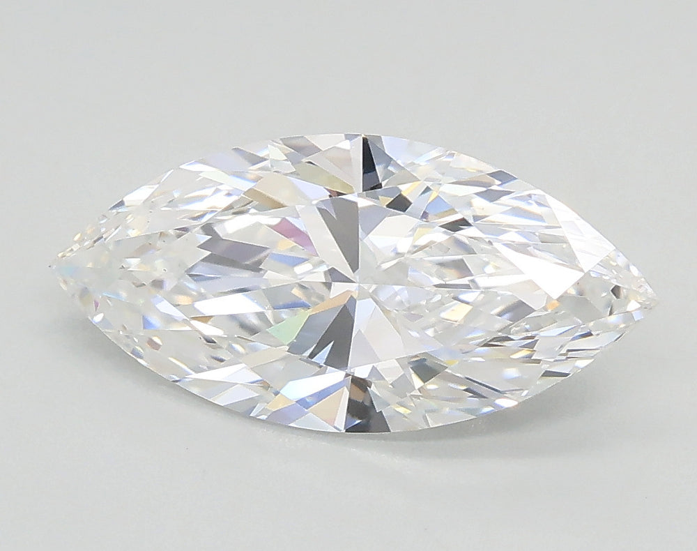 1.51 Carat Marquise Lab Diamond with  Cut Diamond in 14KT  view 1
