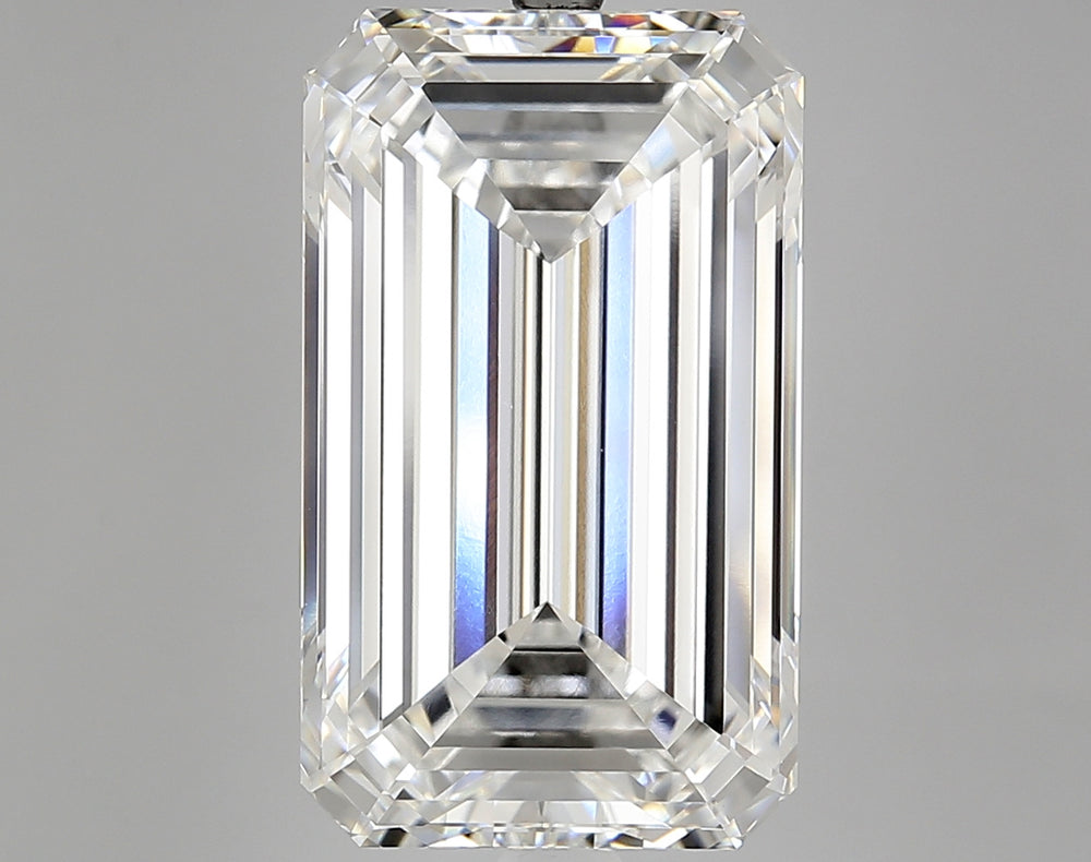 12.01 Carat Emerald Lab Diamond with  Cut Diamond in 14KT  view 1
