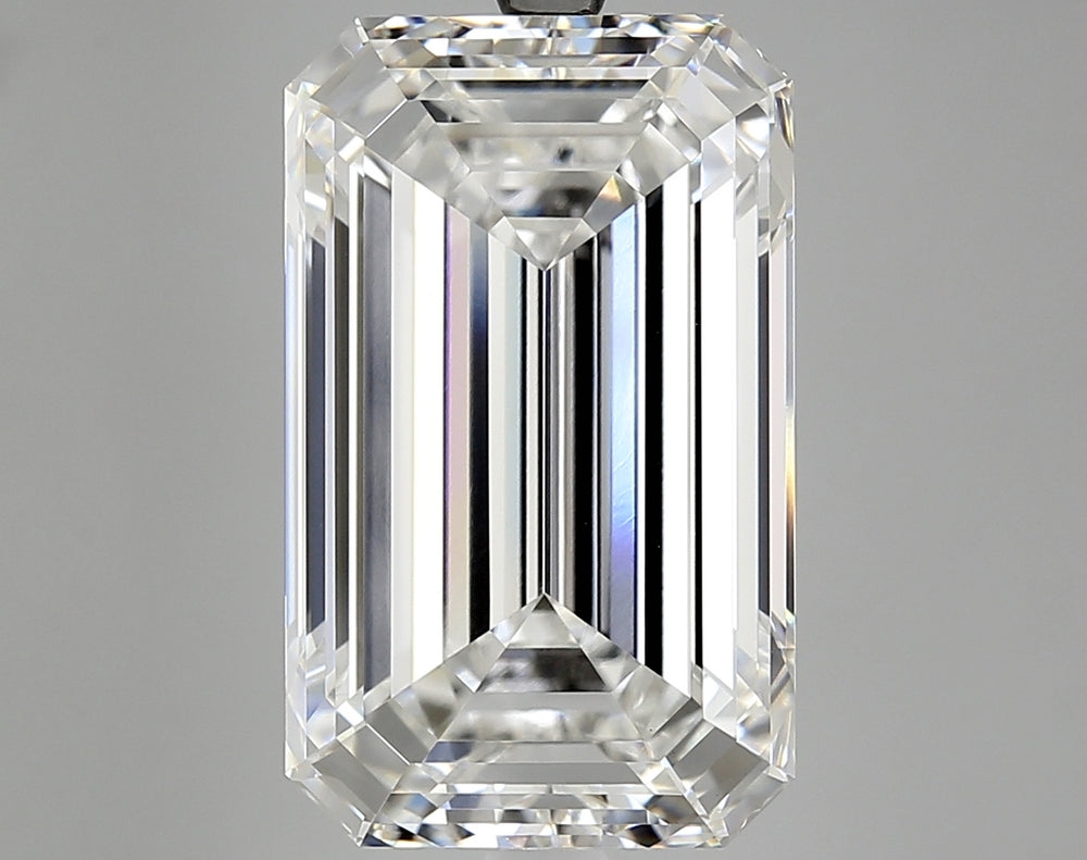 10.95 Carat Emerald Lab Diamond with  Cut Diamond in 14KT  view 1
