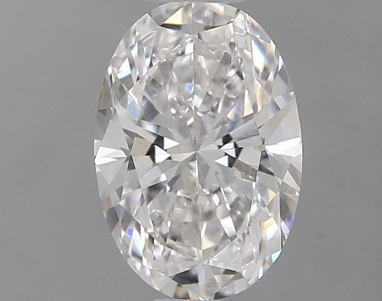 0.51 Carat Oval Lab Diamond with  Cut Diamond in 14KT  view 1
