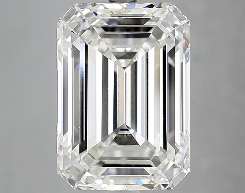 7.78 Carat Emerald Lab Diamond with  Cut Diamond in 14KT  view 1
