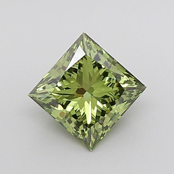 1.53 Carat Princess Lab Diamond with  Cut Diamond in 14KT  view 1
