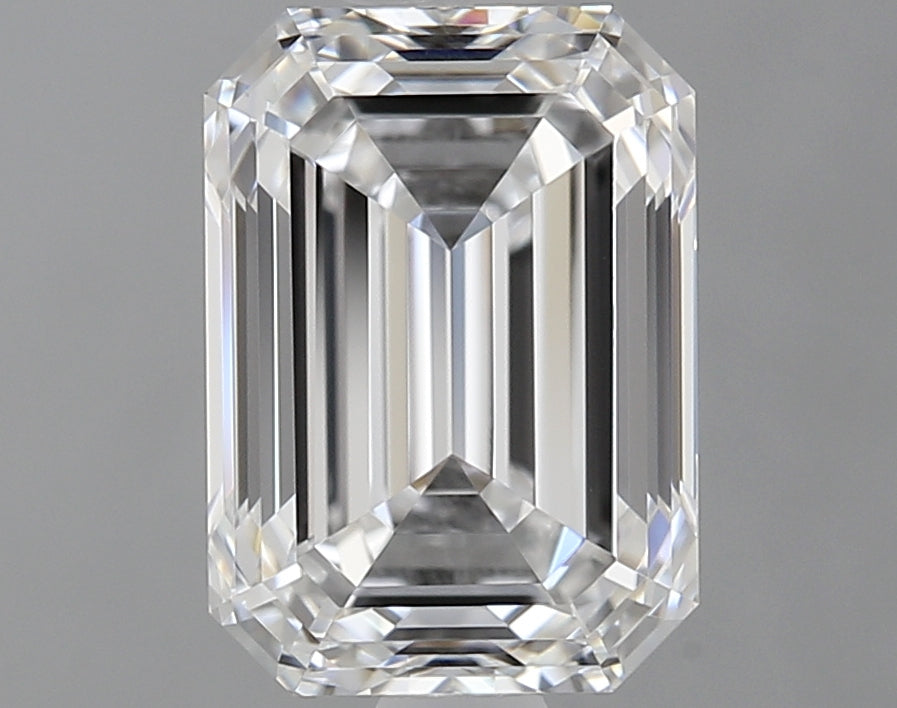 1.53 Carat Emerald Lab Diamond with  Cut Diamond in 14KT  view 1
