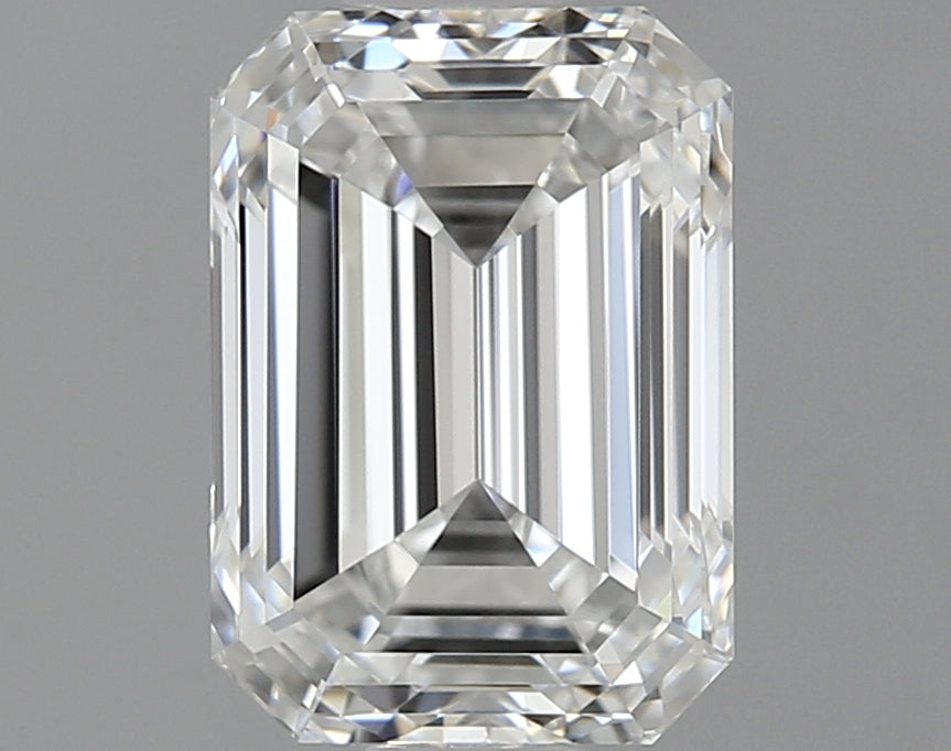 1.62 Carat Emerald Lab Diamond with  Cut Diamond in 14KT  view 1
