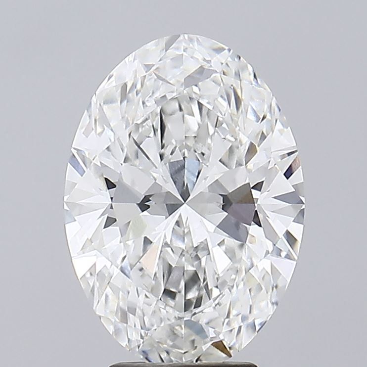 4.58 Carat Oval Lab Diamond with  Cut Diamond in 14KT  view 1
