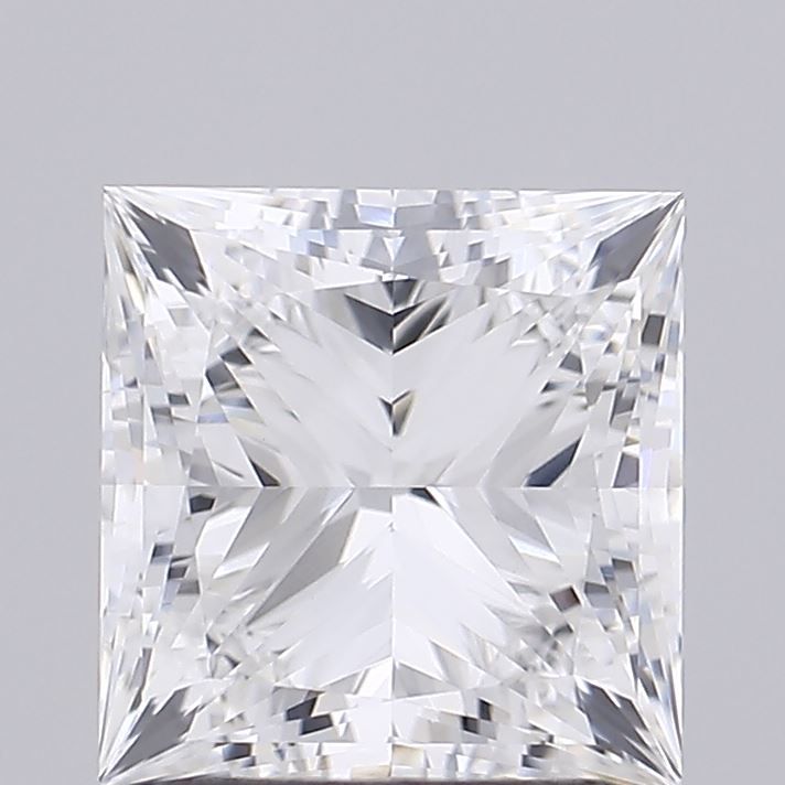 2.0 Carat Princess Lab Diamond with  Cut Diamond in 14KT  view 1
