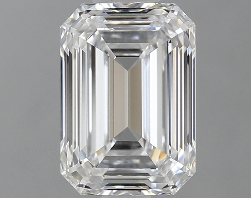 1.25 Carat Emerald Lab Diamond with  Cut Diamond in 14KT  view 1

