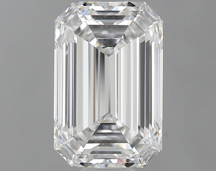 1.15 Carat Emerald Lab Diamond with  Cut Diamond in 14KT  view 1
