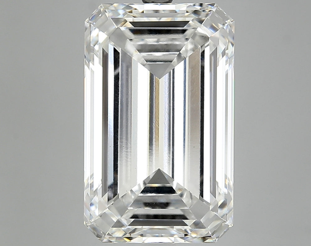 10.4 Carat Emerald Lab Diamond with  Cut Diamond in 14KT  view 1
