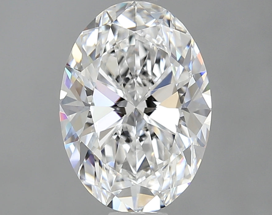 1.6 Carat Oval Lab Diamond with  Cut Diamond in 14KT  view 1
