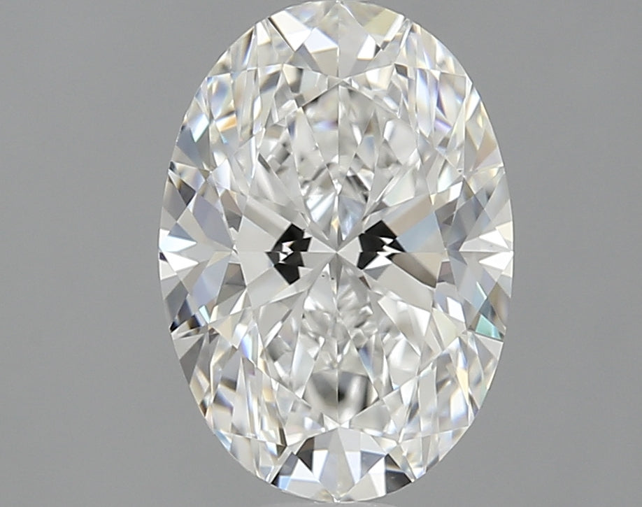 1.5 Carat Oval Lab Diamond with  Cut Diamond in 14KT  view 1
