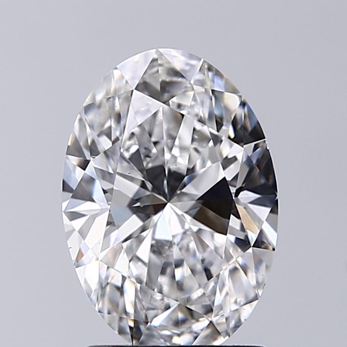 1.5 Carat Oval Lab Diamond with  Cut Diamond in 14KT  view 1

