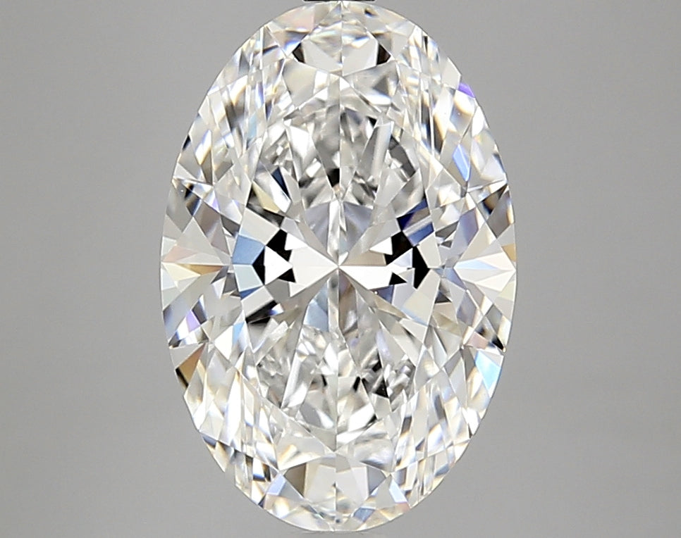 3.56 Carat Oval Lab Diamond with  Cut Diamond in 14KT  view 1
