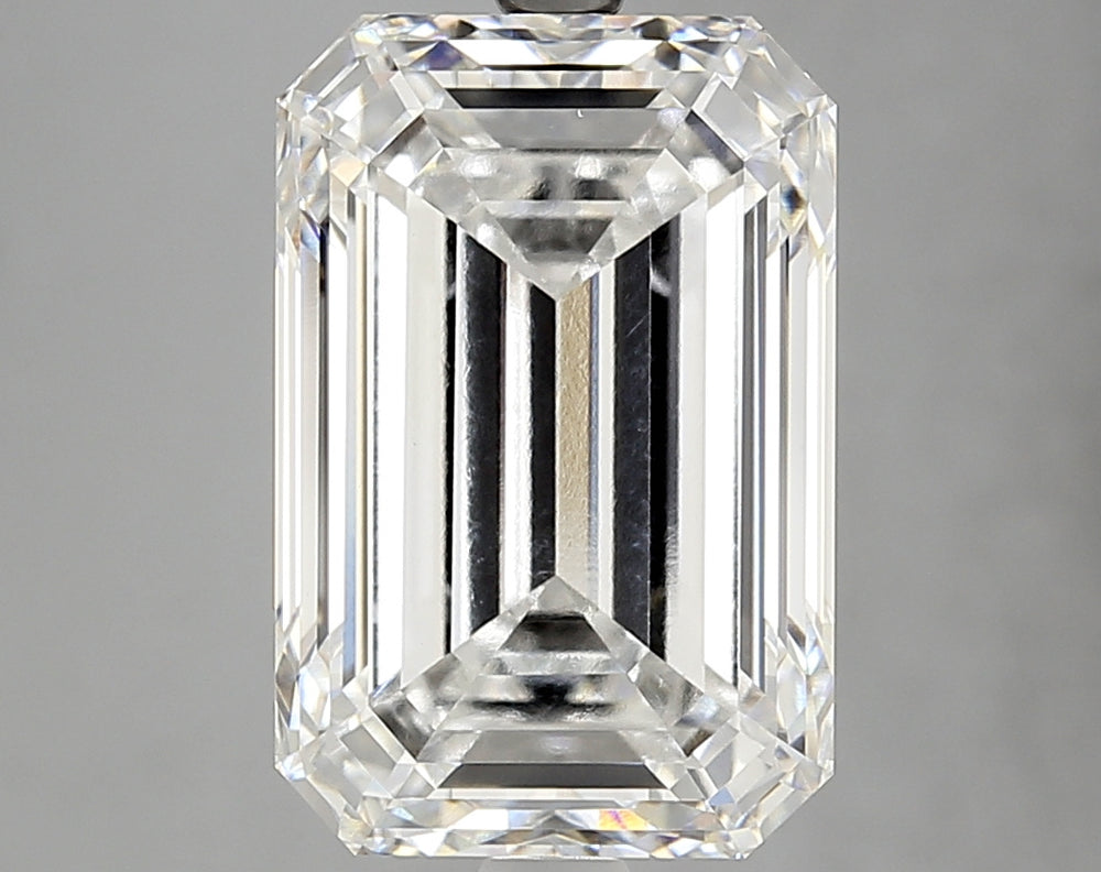 7.58 Carat Emerald Lab Diamond with  Cut Diamond in 14KT  view 1
