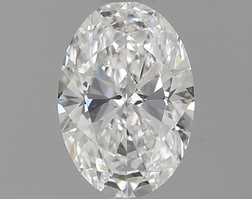 0.48 Carat Oval Lab Diamond with  Cut Diamond in 14KT  view 1
