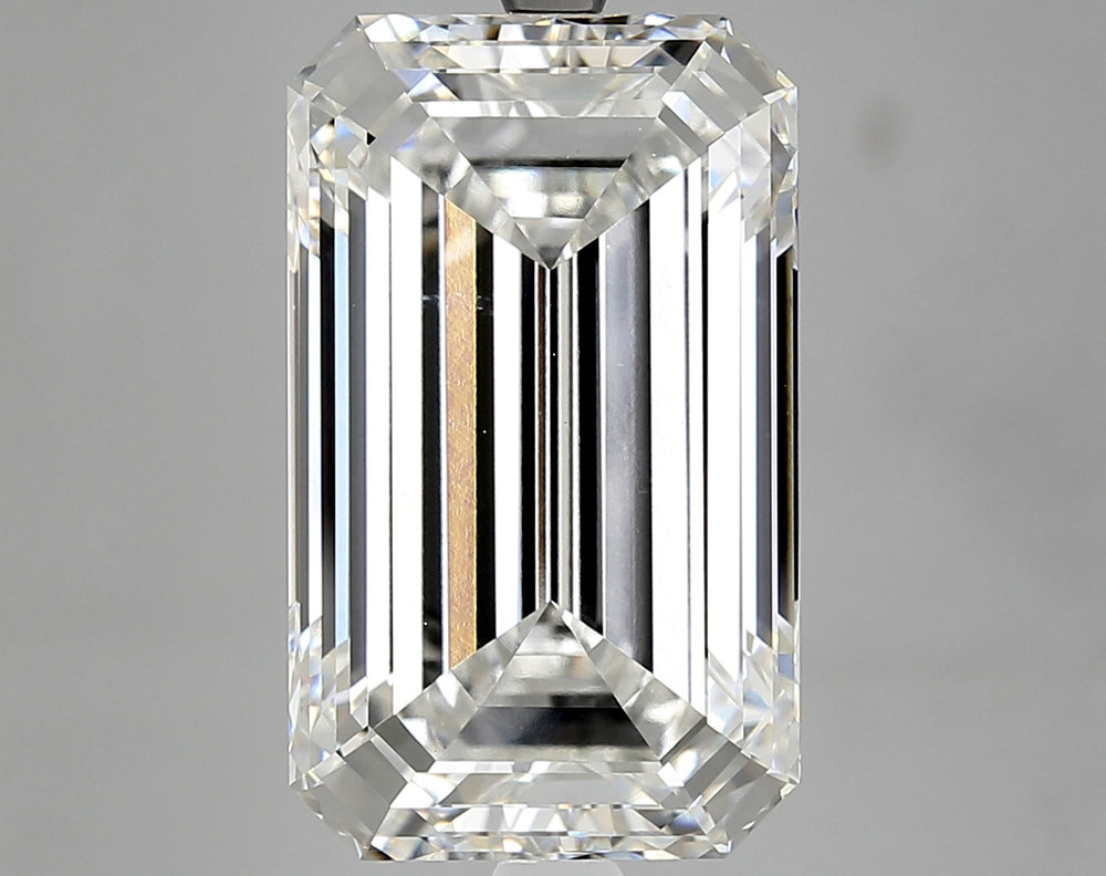 11.56 Carat Emerald Lab Diamond with  Cut Diamond in 14KT  view 1

