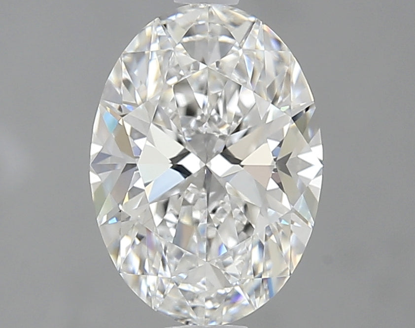 1.36 Carat Oval Lab Diamond with  Cut Diamond in 14KT  view 1
