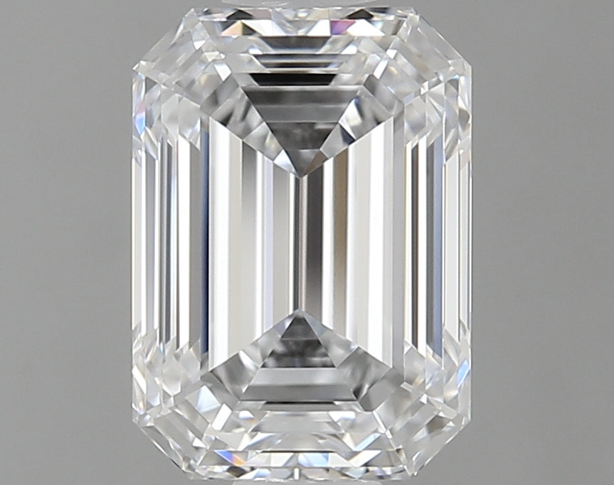 1.65 Carat Emerald Lab Diamond with  Cut Diamond in 14KT  view 1
