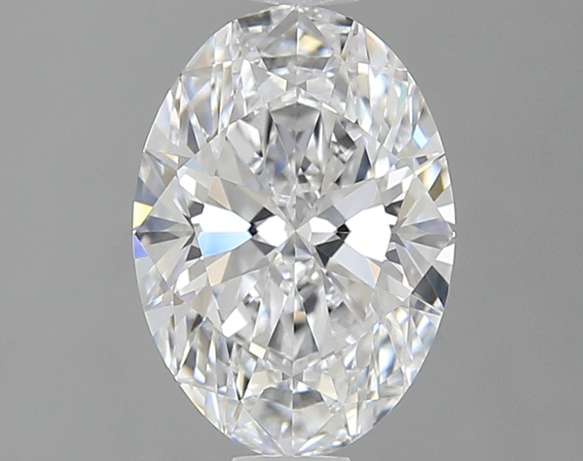 1.4 Carat Oval Lab Diamond with  Cut Diamond in 14KT  view 1
