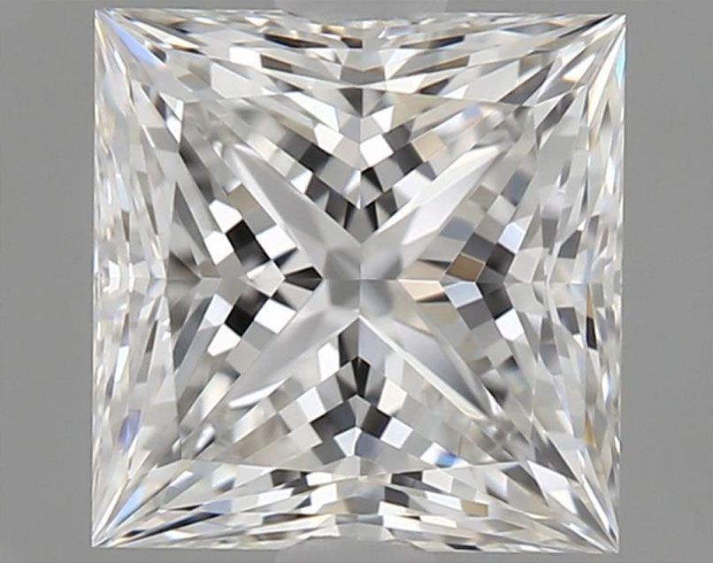 1.01 Carat Princess Natural Diamond with  Cut Diamond in 14KT  view 1
