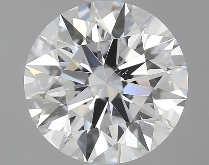 1.42 Carat Round Lab Diamond with  Cut Diamond in 14KT  view 1
