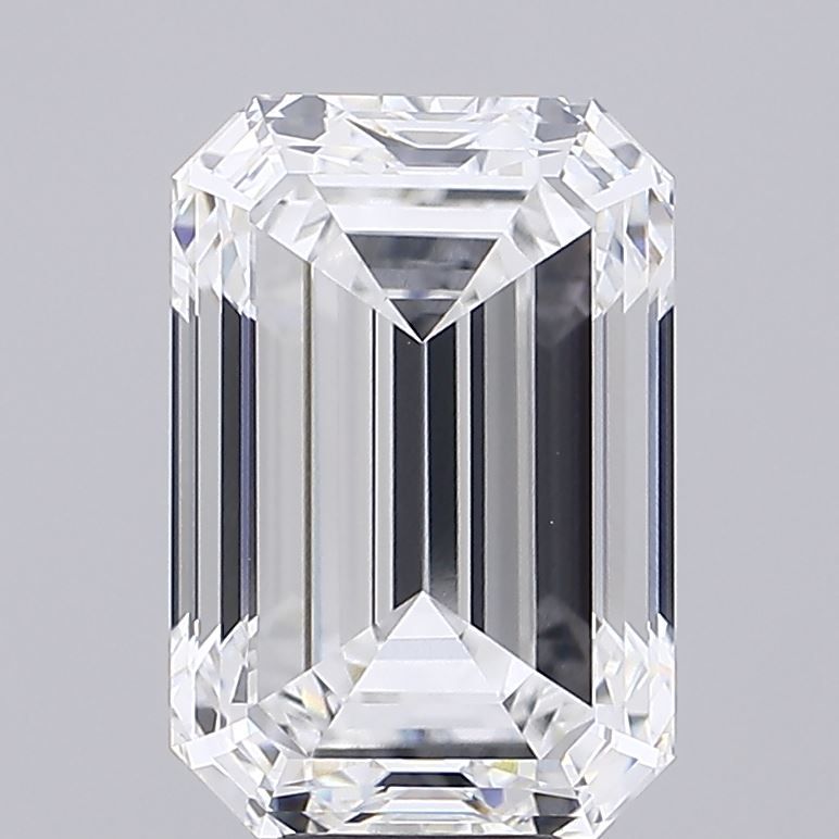 10.02 Carat Emerald Lab Diamond with  Cut Diamond in 14KT  view 1
