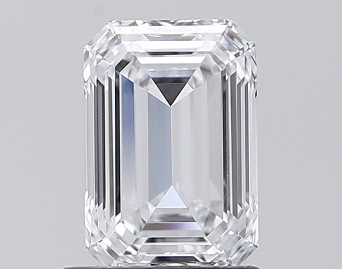 1.35 Carat Emerald Lab Diamond with  Cut Diamond in 14KT  view 1
