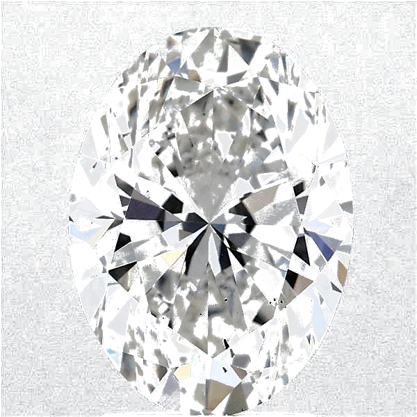 2.8 Carat Oval Lab Diamond with  Cut Diamond in 14KT  view 1
