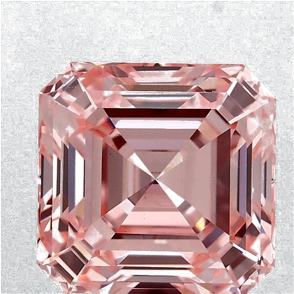 3.06 Carat Asscher Lab Diamond with  Cut Diamond in 14KT  view 1
