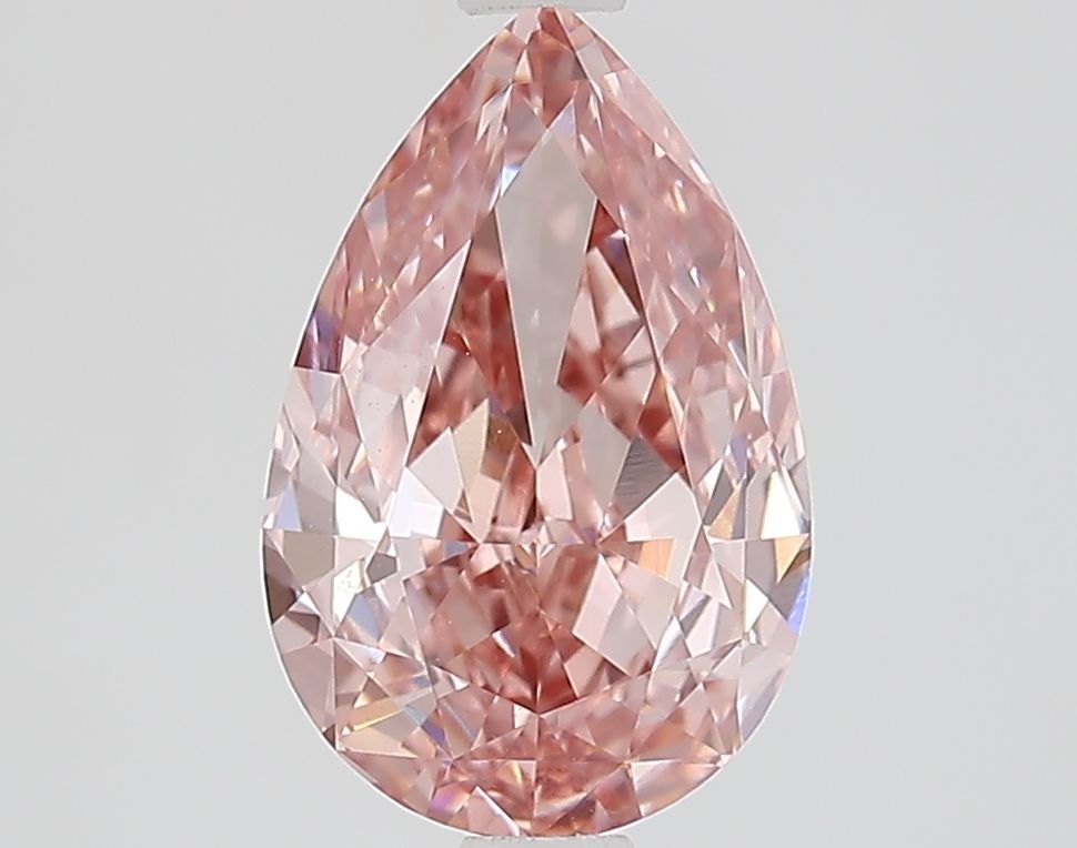 2.06 Carat Pear Lab Diamond with  Cut Diamond in 14KT  view 1

